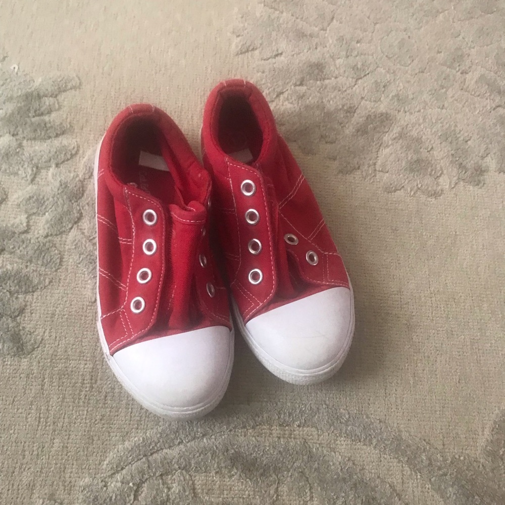 Boys red Velcro sneaker